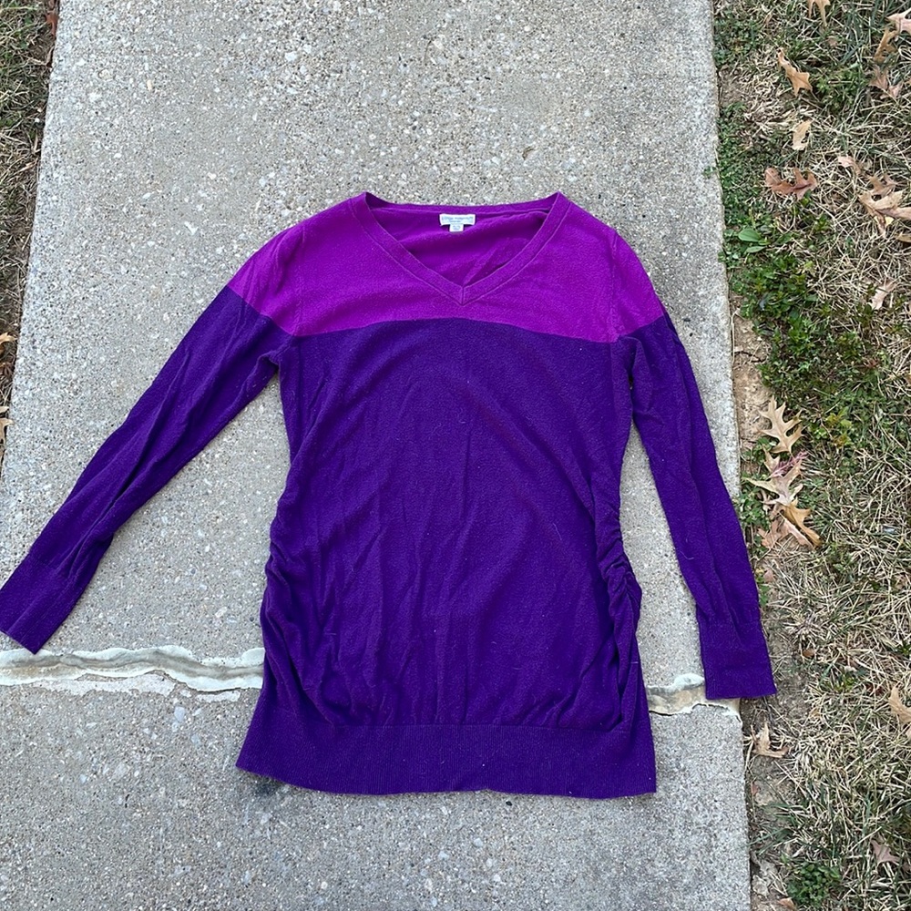Liz Lange Maternity purple sweater XL